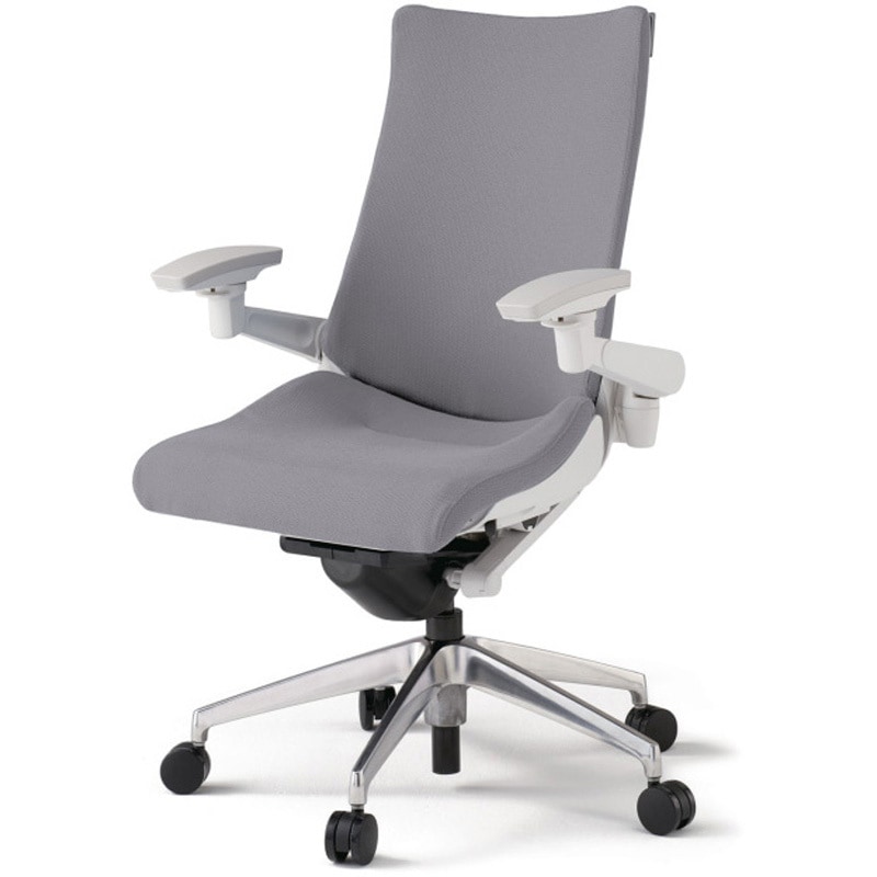 KG-437PSM-ZWW6 アクトチェア 可動肘 ランバーサポートなし アルミミラー脚 クロスPS ウレタンキャスター<配送時組立サービス付> 1台 イトーキ 【通販モノタロウ】