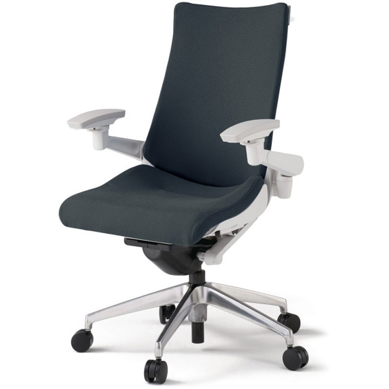 KG-437PSH-ZWW2 アクトチェア 可動肘 ハンガー ランバーサポートなし アルミミラー脚 クロスPS ナイロンキャスター<配送時組立サービス付> 1台 イトーキ 【通販モノタロウ】