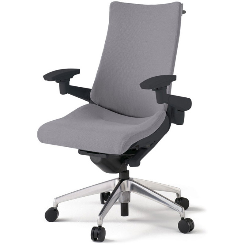 KG-437PSHM-ZTW6 アクトチェア 可動肘 ハンガー ランバーサポートなし アルミミラー脚 クロスPS ウレタンキャスター<配送時組立サービス付> 1台 イトーキ 【通販モノタロウ】