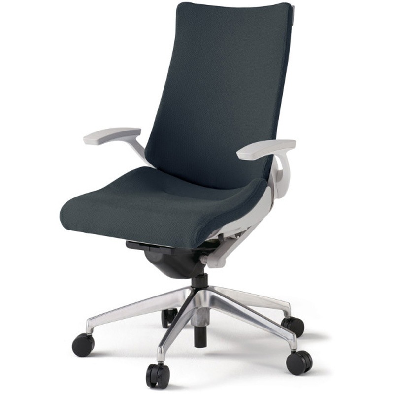 KG-435PSM-ZNW2 アクトチェア 固定肘 ランバーサポートなし アルミミラー脚 クロスPS ウレタンキャスター<配送時組立サービス付> 1台 イトーキ 【通販モノタロウ】