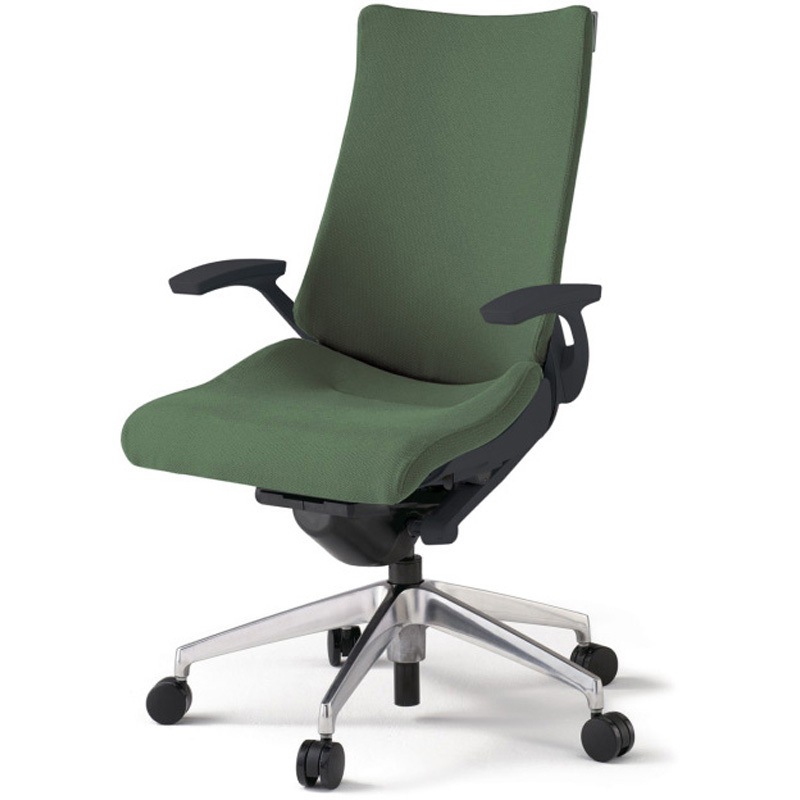 KG-435PSM-ZTQ2 アクトチェア 固定肘 ランバーサポートなし アルミミラー脚 クロスPS ウレタンキャスター<配送時組立サービス付> 1台 イトーキ 【通販モノタロウ】