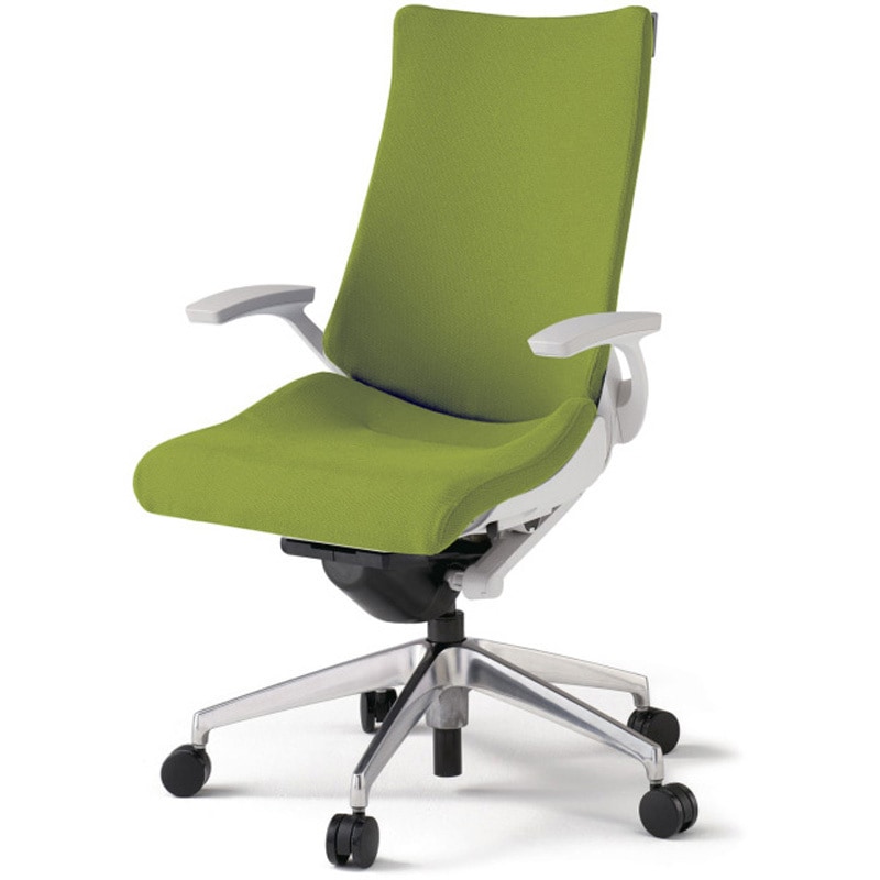 KG-435PSM-ZWQ6 アクトチェア 固定肘 ランバーサポートなし アルミミラー脚 クロスPS ウレタンキャスター<配送時組立サービス付> 1台 イトーキ 【通販モノタロウ】