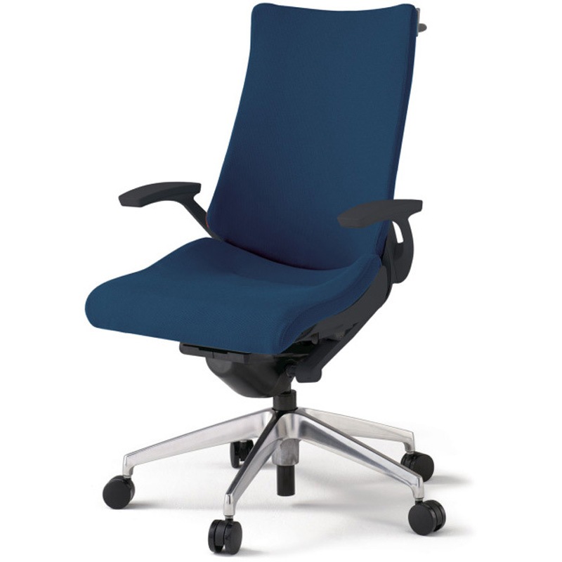 KG-435PSHM-ZTB2 アクトチェア 固定肘 ハンガー ランバーサポートなし アルミミラー脚 クロスPS ウレタンキャスター<配送時組立サービス付> 1台 イトーキ 【通販モノタロウ】