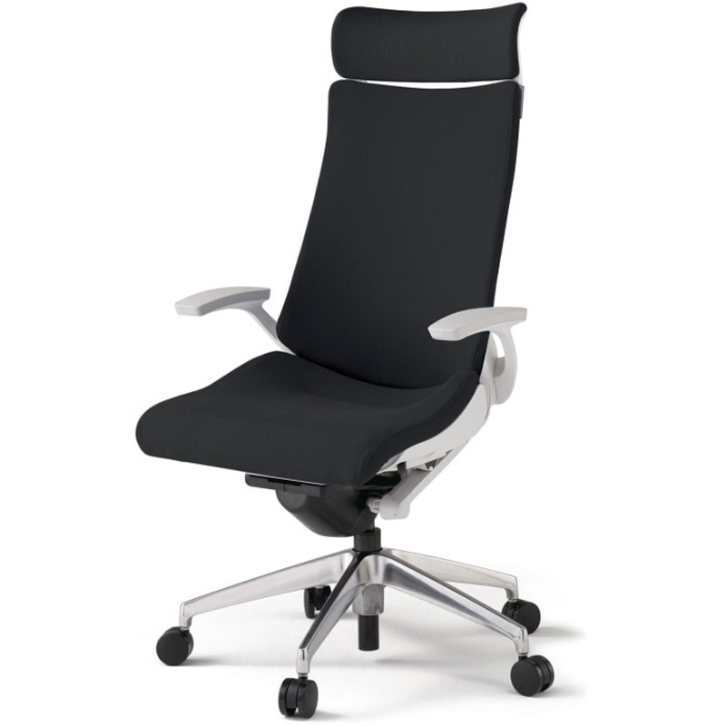 KG-415PSE-ZWT1 アクトチェア エクストラハイバック 固定肘 ランバーサポート付 アルミミラー脚 クロスPS ナイロンキャスター<配送時組立サービス付> 1台 イトーキ 【通販モノタロウ】