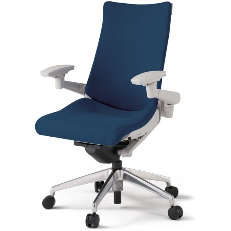 KG-417PS-ZNB2 アクトチェア 可動肘 ランバーサポート付 アルミミラー脚 クロスPS ナイロンキャスター<配送時組立サービス付> 1台 イトーキ 【通販モノタロウ】