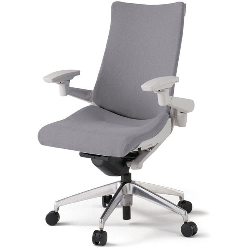 KG-417PS-ZNW6 アクトチェア 可動肘 ランバーサポート付 アルミミラー脚 クロスPS ナイロンキャスター<配送時組立サービス付> 1台 イトーキ 【通販モノタロウ】