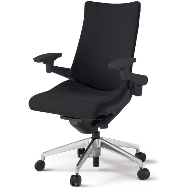 KG-417PS-ZTT1 アクトチェア 可動肘 ランバーサポート付 アルミミラー脚 クロスPS ナイロンキャスター<配送時組立サービス付> 1台 イトーキ 【通販モノタロウ】