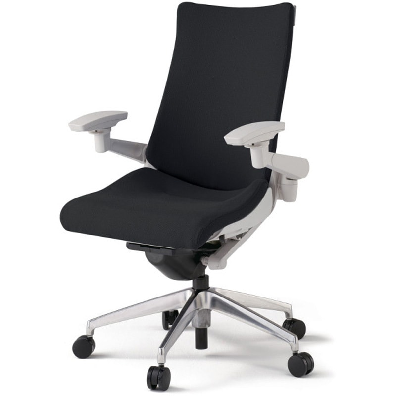 KG-417PSM-ZNT1 アクトチェア 可動肘 ランバーサポート付 アルミミラー脚 クロスPS ウレタンキャスター<配送時組立サービス付> 1台 イトーキ 【通販モノタロウ】