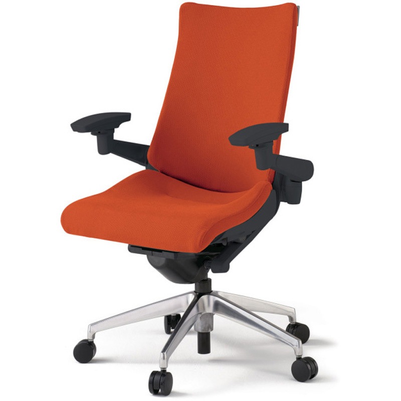 KG-417PSM-ZTD3 アクトチェア 可動肘 ランバーサポート付 アルミミラー脚 クロスPS ウレタンキャスター<配送時組立サービス付> 1台 イトーキ 【通販モノタロウ】