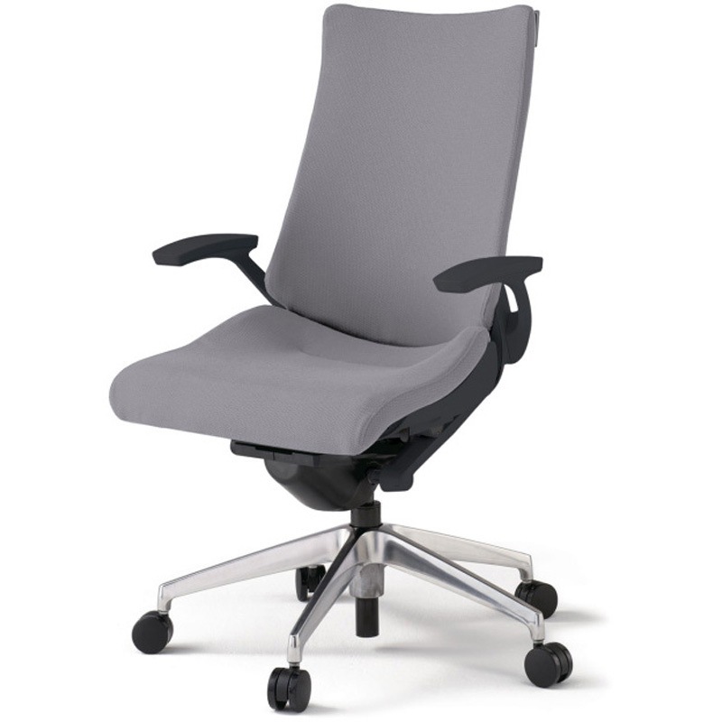 KG-415PSM-ZTW6 アクトチェア 固定肘 ランバーサポート付 アルミミラー脚 クロスPS ウレタンキャスター<配送時組立サービス付> 1台 イトーキ 【通販モノタロウ】