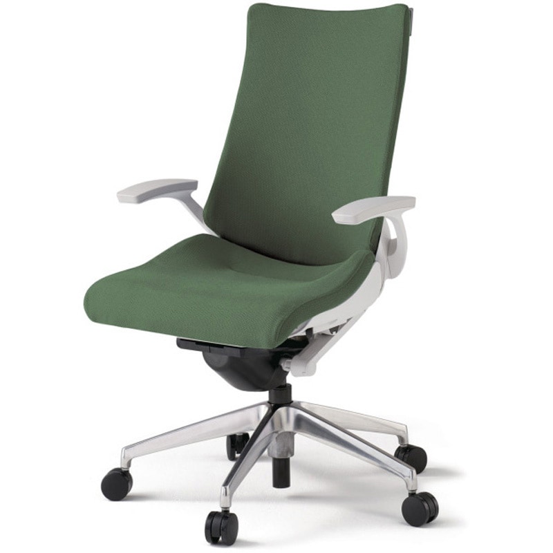 KG-415PSM-ZWQ2 アクトチェア 固定肘 ランバーサポート付 アルミミラー脚 クロスPS ウレタンキャスター<配送時組立サービス付> 1台 イトーキ 【通販モノタロウ】