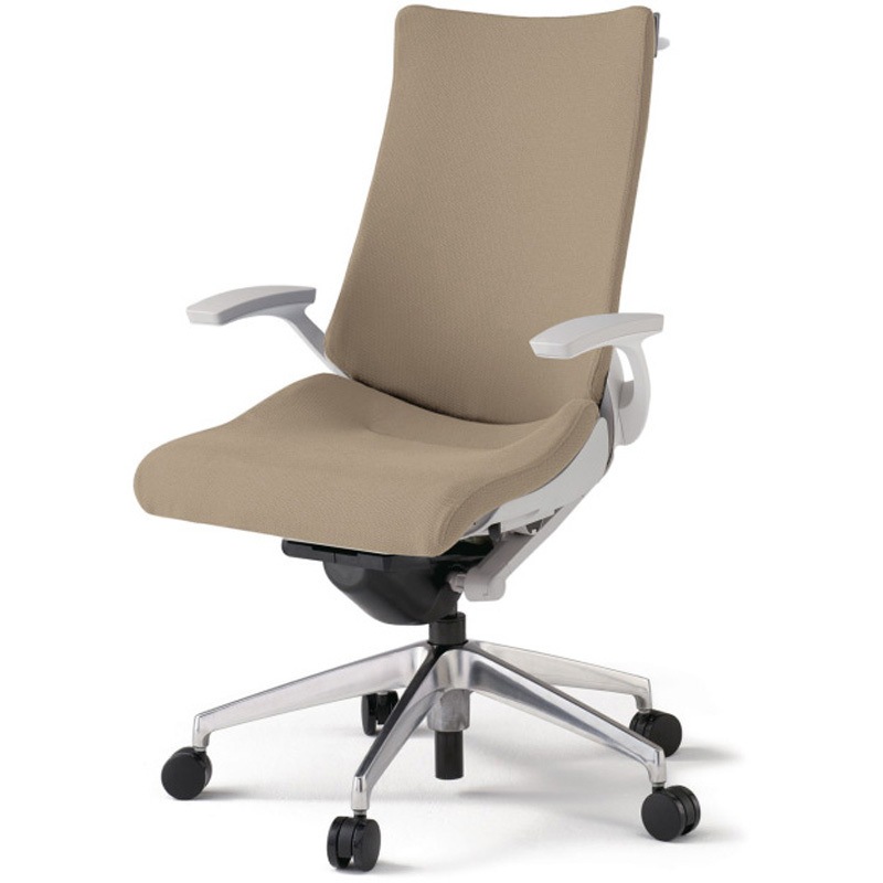 KG-415PSH-ZNY3 アクトチェア 固定肘 ハンガー ランバーサポート付 アルミミラー脚 クロスPS ナイロンキャスター<配送時組立サービス付> 1台 イトーキ 【通販モノタロウ】