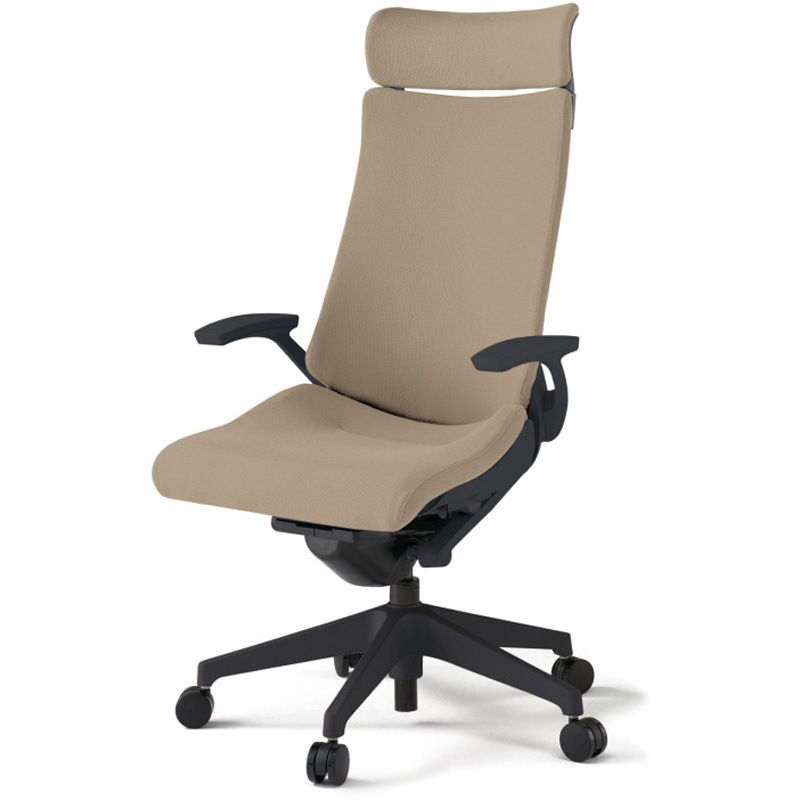 KG-435PSEM-T1Y3 アクトチェア エクストラハイバック 固定肘 ランバーサポートなし 樹脂脚 クロスPS ウレタンキャスター<配送時組立サービス付> 1台 イトーキ 【通販モノタロウ】