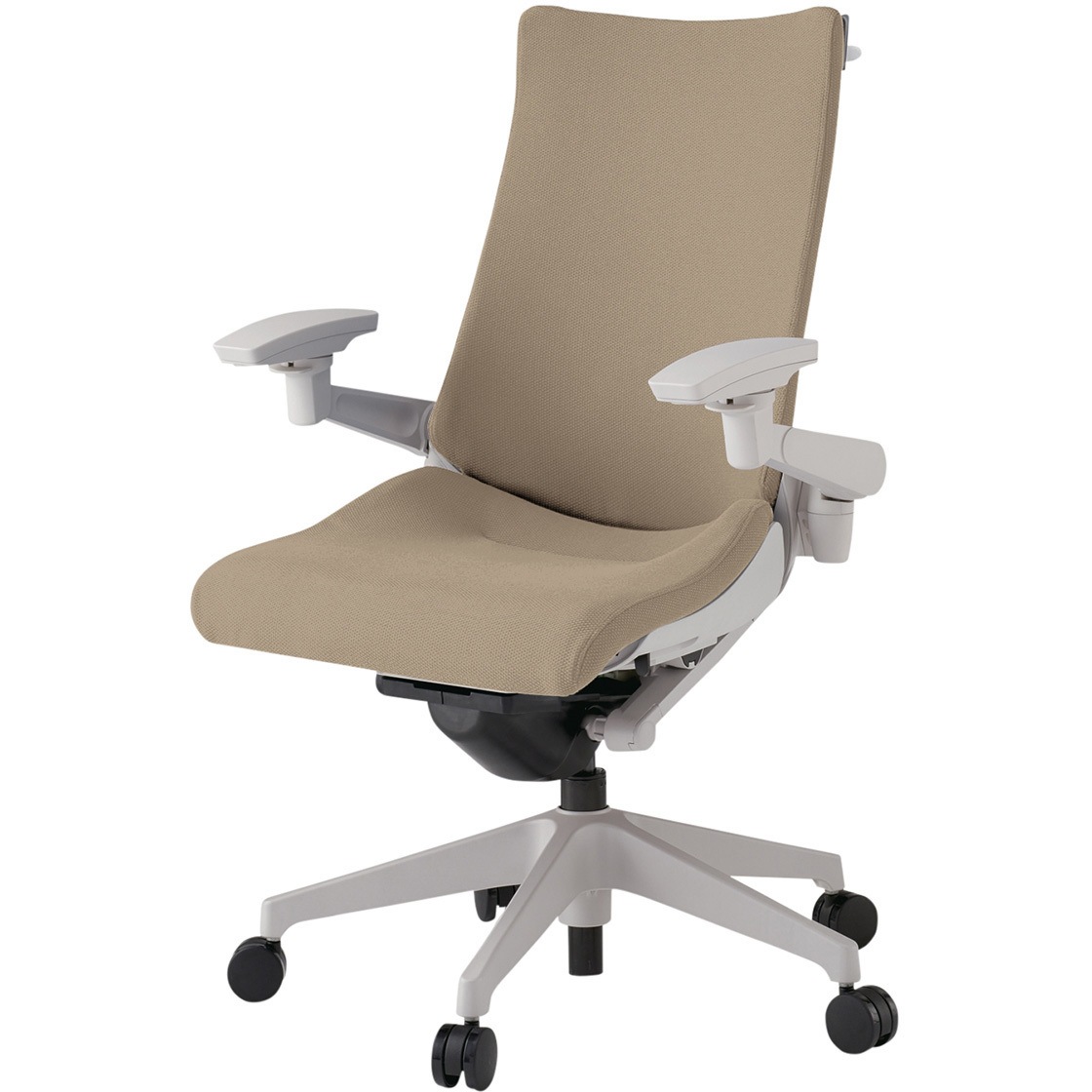 KG-437PSHM-GNY3 アクトチェア 可動肘 ハンガー ランバーサポートなし 樹脂脚 クロスPS ウレタンキャスター<配送時組立サービス付> 1台 イトーキ 【通販モノタロウ】