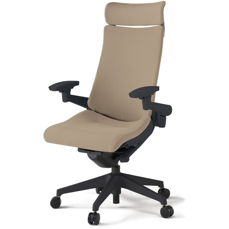 KG-417PSEM-T1Y3 アクトチェア エクストラハイバック 可動肘 ランバーサポート付 樹脂脚 クロスPS ウレタンキャスター<配送時組立サービス付> 1台 イトーキ 【通販モノタロウ】