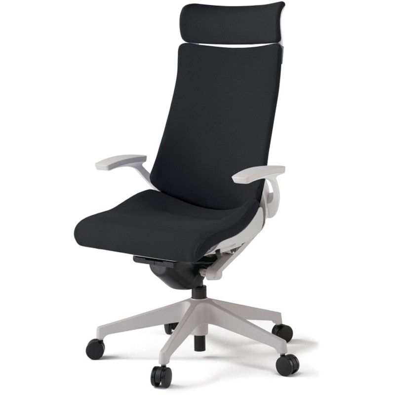 KG-415PSEM-GNT1 アクトチェア エクストラハイバック 固定肘 ランバーサポート付 樹脂脚 クロスPS ウレタンキャスター<配送時組立サービス付> 1台 イトーキ 【通販モノタロウ】