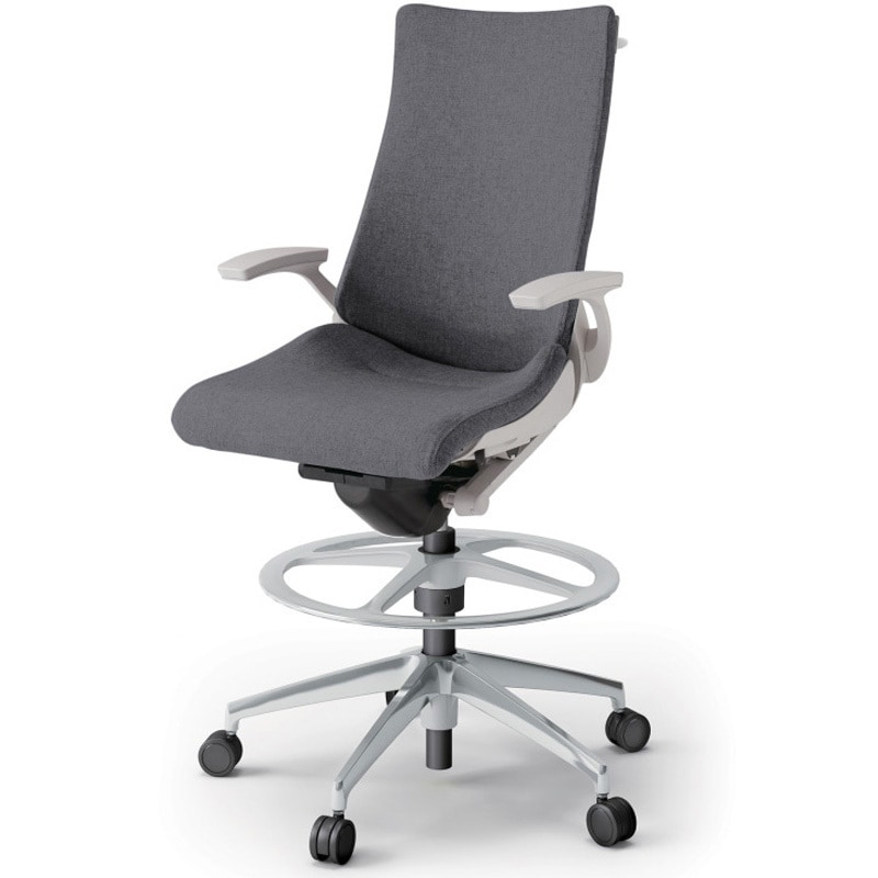 KG-435SAHP1ZNT3 アクトチェア ハイポジションタイプ 固定肘 ハンガー ランバーサポートなし アルミミラー脚 クロスSA<配送時組立サービス付> 1台 イトーキ 【通販モノタロウ】