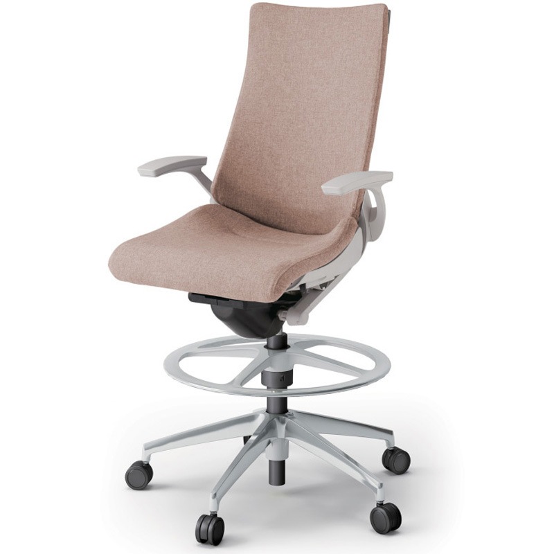 KG-415SAP1ZNF6 アクトチェア ハイポジションタイプ 固定肘 ランバーサポート付 アルミミラー脚 クロスSA<配送時組立サービス付> 1台 イトーキ 【通販モノタロウ】