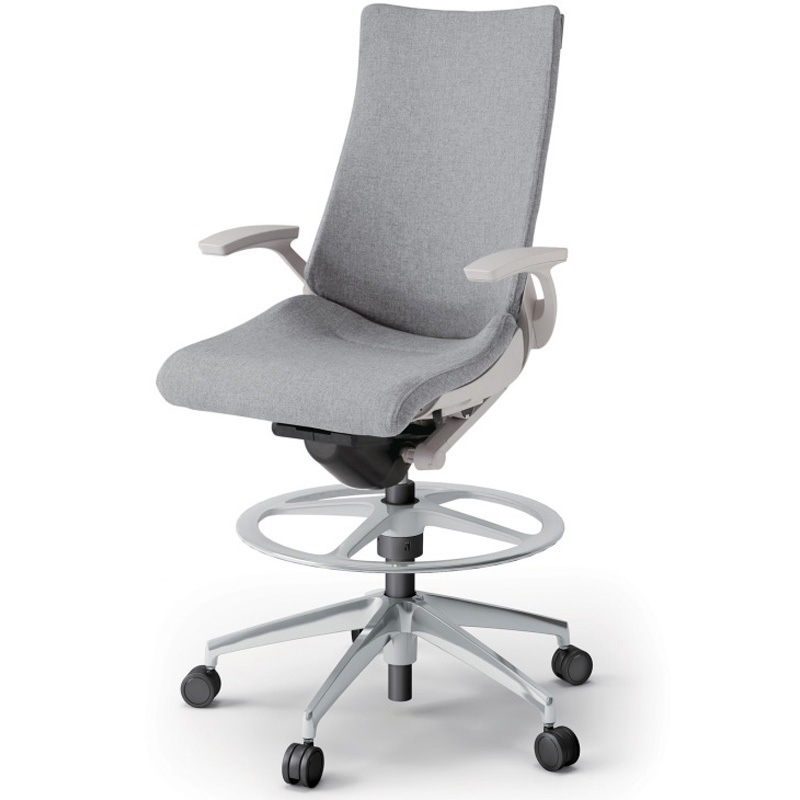 KG-415SAP1ZNT7 アクトチェア ハイポジションタイプ 固定肘 ランバーサポート付 アルミミラー脚 クロスSA<配送時組立サービス付> 1台 イトーキ 【通販モノタロウ】