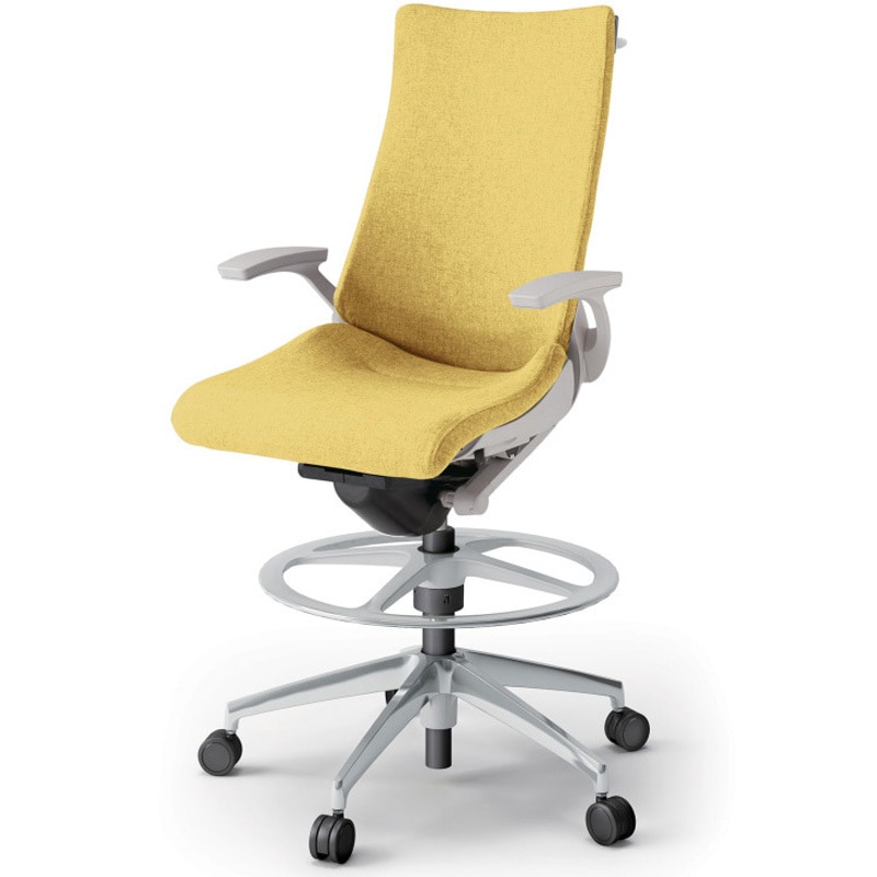 KG-415SAHP1ZNU6 アクトチェア ハイポジションタイプ 固定肘 ハンガー ランバーサポート付 アルミミラー脚 クロスSA<配送時組立サービス付> 1台 イトーキ 【通販モノタロウ】