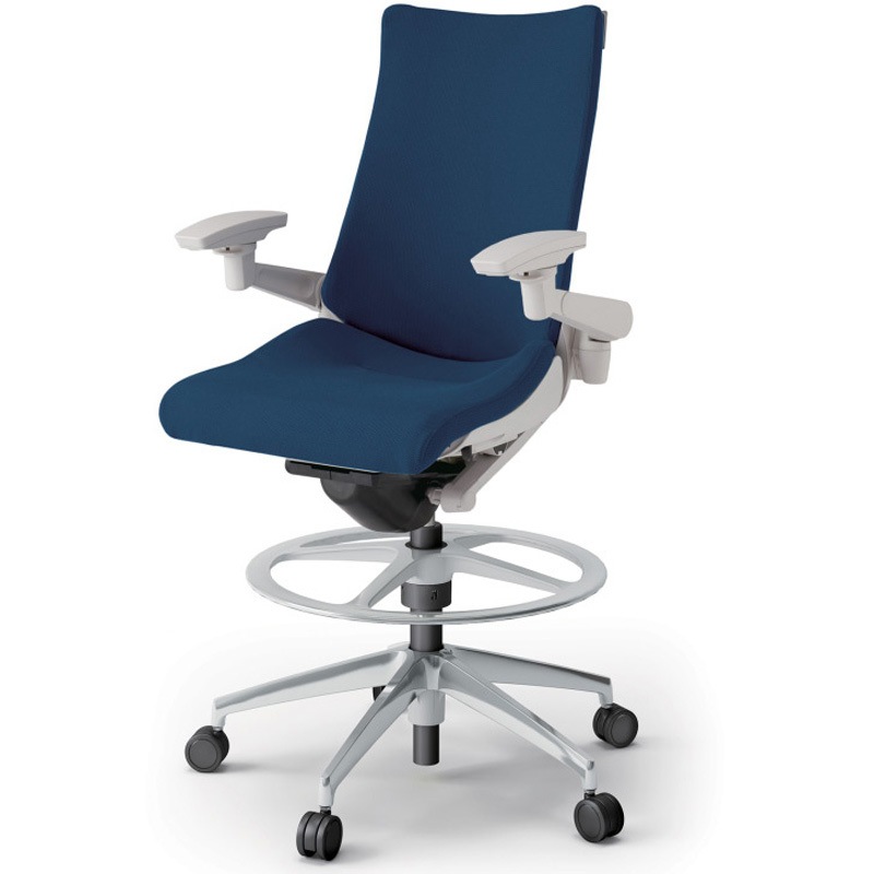 KG-437PSP-ZNB2 アクトチェア ハイポジションタイプ 可動肘 ランバーサポートなし アルミミラー脚 クロスPS<配送時組立サービス付> 1台 イトーキ 【通販モノタロウ】