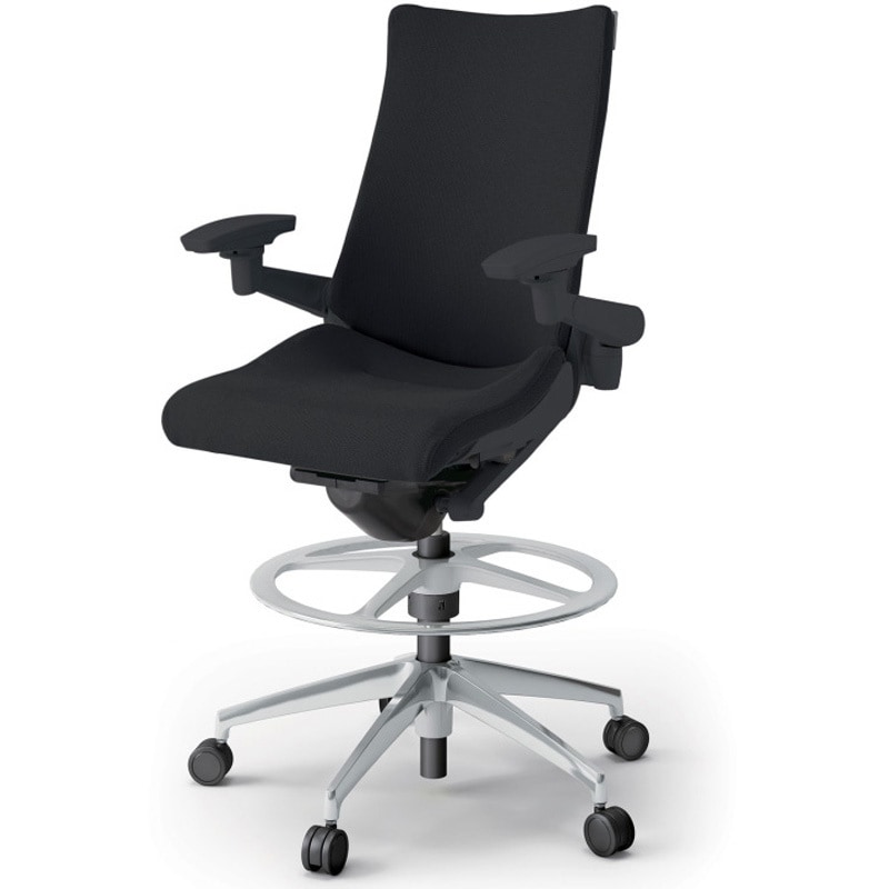 KG-437PSP-ZTT1 アクトチェア ハイポジションタイプ 可動肘 ランバーサポートなし アルミミラー脚 クロスPS<配送時組立サービス付> 1台 イトーキ 【通販モノタロウ】