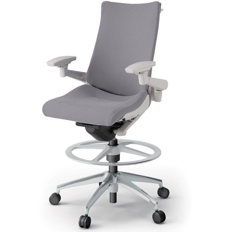 KG-437PSHP-ZNW6 アクトチェア ハイポジションタイプ 可動肘 ハンガー ランバーサポートなし アルミミラー脚 クロスPS<配送時組立サービス付> 1台 イトーキ 【通販モノタロウ】