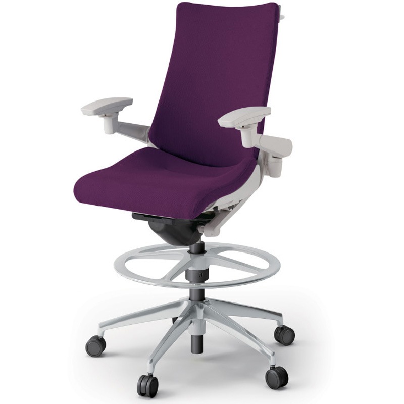 KG-437PSHP-ZNX7 アクトチェア ハイポジションタイプ 可動肘 ハンガー ランバーサポートなし アルミミラー脚 クロスPS<配送時組立サービス付> 1台 イトーキ 【通販モノタロウ】