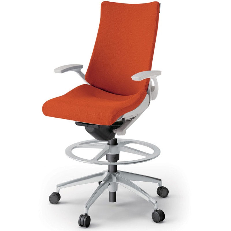 KG-435PSP-ZND3 アクトチェア ハイポジションタイプ 固定肘 ランバーサポートなし アルミミラー脚 クロスPS<配送時組立サービス付> 1台 イトーキ 【通販モノタロウ】