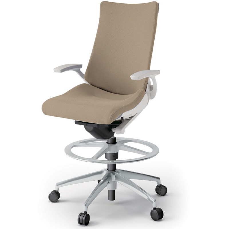 KG-435PSP-ZWY3 アクトチェア ハイポジションタイプ 固定肘 ランバーサポートなし アルミミラー脚 クロスPS<配送時組立サービス付> 1台 イトーキ 【通販モノタロウ】