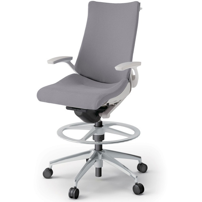 KG-435PSHP-ZNW6 アクトチェア ハイポジションタイプ 固定肘 ハンガー ランバーサポートなし アルミミラー脚 クロスPS<配送時組立サービス付> 1台 イトーキ 【通販モノタロウ】