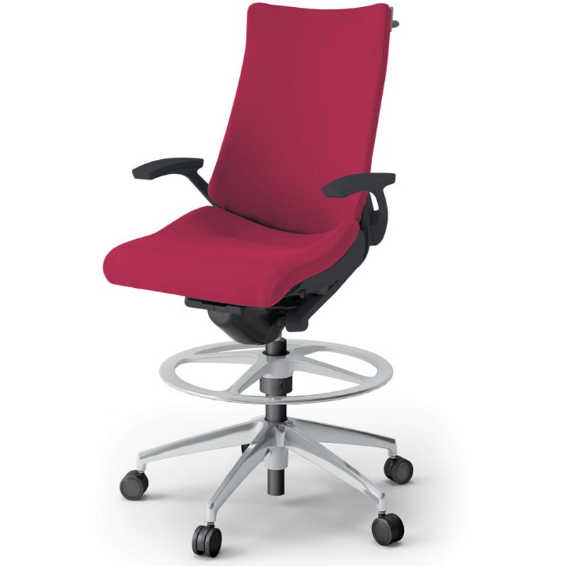 KG-435PSHP-ZTM4 アクトチェア ハイポジションタイプ 固定肘 ハンガー ランバーサポートなし アルミミラー脚 クロスPS<配送時組立サービス付> 1台 イトーキ 【通販モノタロウ】