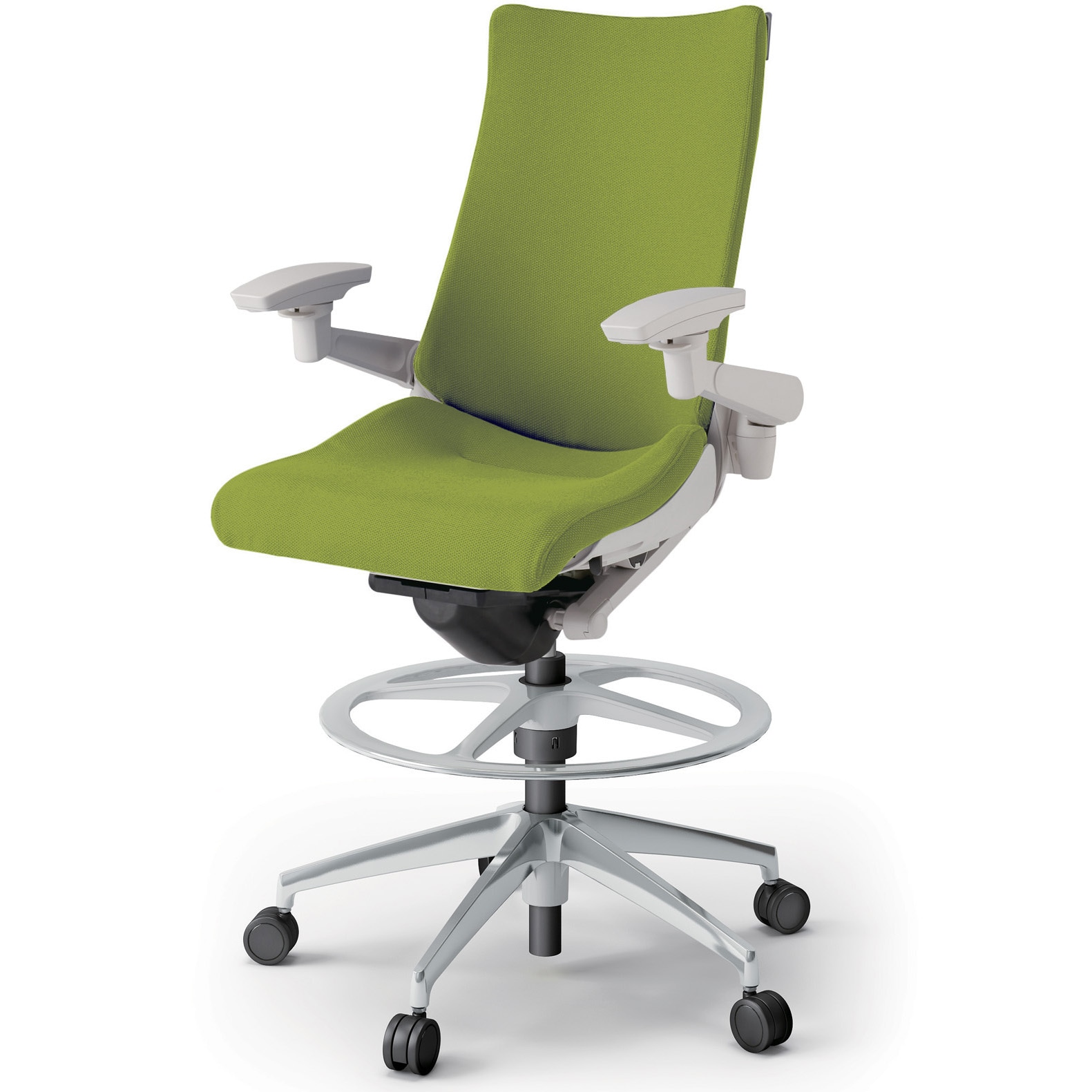 KG-417PSP-ZNQ6 アクトチェア ハイポジションタイプ 可動肘 ランバーサポート付 アルミミラー脚 クロスPS<配送時組立サービス付> 1台 イトーキ 【通販モノタロウ】