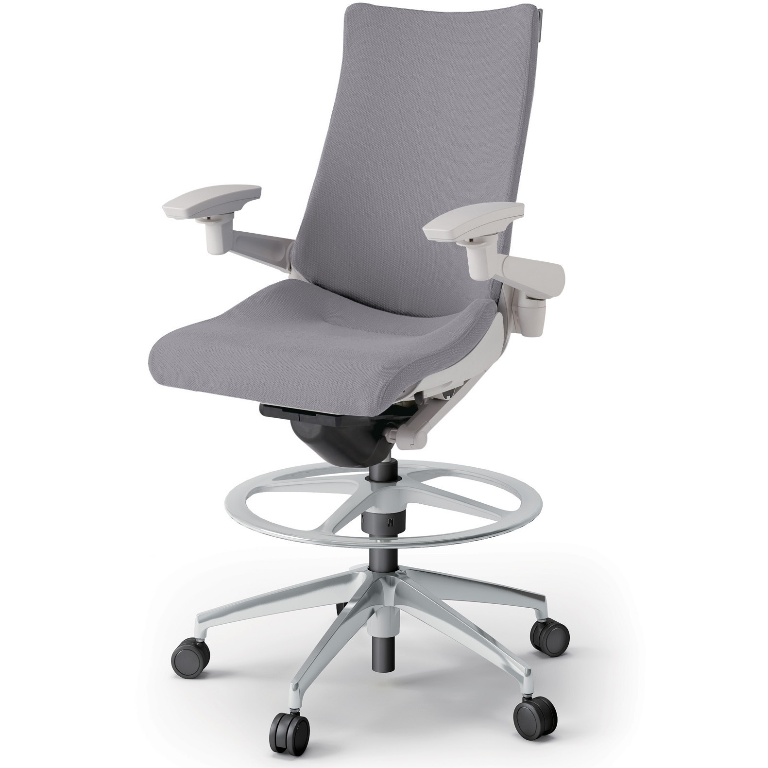 KG-417PSP-ZNW6 アクトチェア ハイポジションタイプ 可動肘 ランバーサポート付 アルミミラー脚 クロスPS<配送時組立サービス付> 1台 イトーキ 【通販モノタロウ】