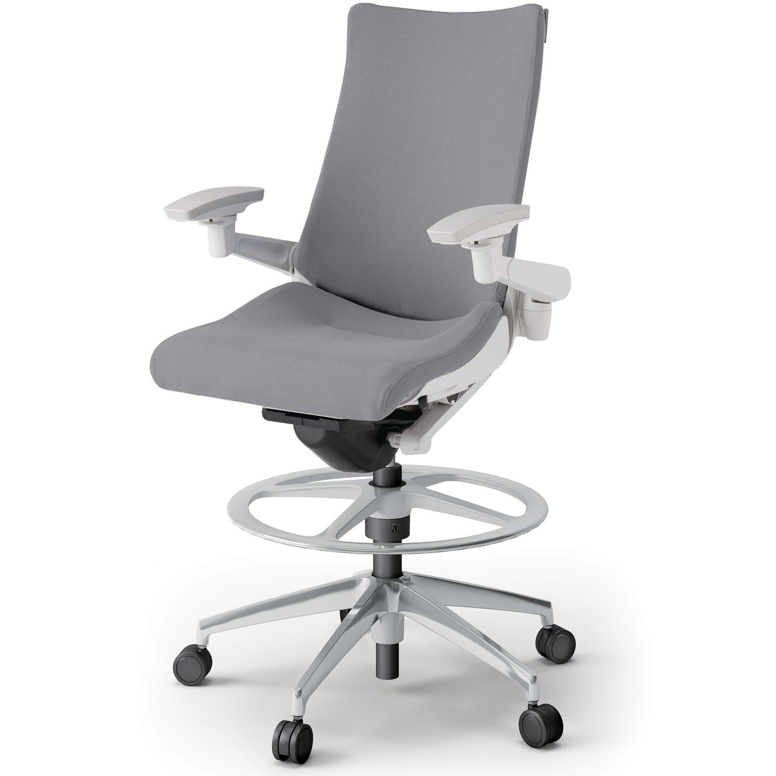 KG-417PSP-ZWW6 アクトチェア ハイポジションタイプ 可動肘 ランバーサポート付 アルミミラー脚 クロスPS<配送時組立サービス付> 1台 イトーキ 【通販モノタロウ】