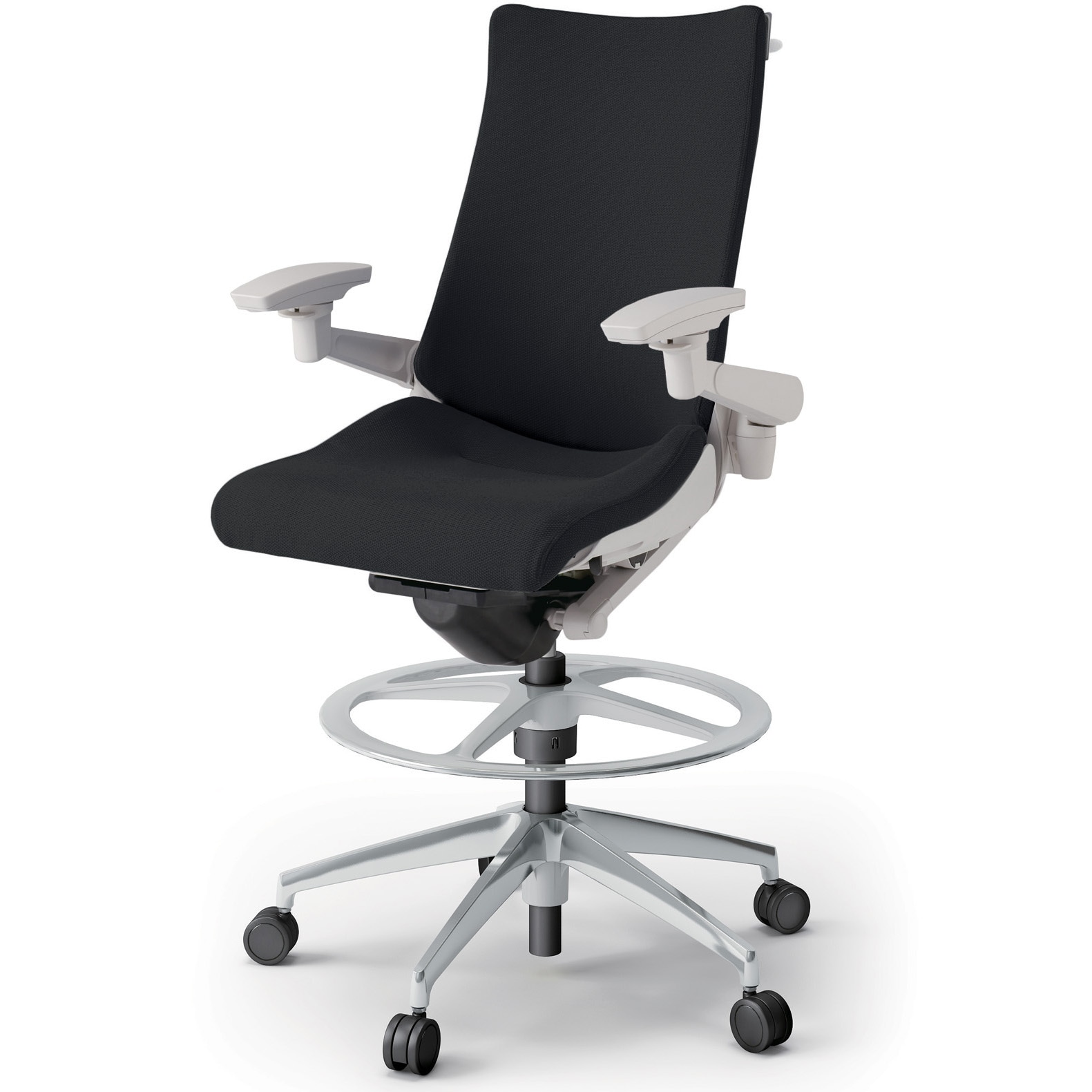 KG-417PSHP-ZNT1 アクトチェア ハイポジションタイプ 可動肘 ハンガー ランバーサポート付 アルミミラー脚 クロスPS<配送時組立サービス付> 1台 イトーキ 【通販モノタロウ】