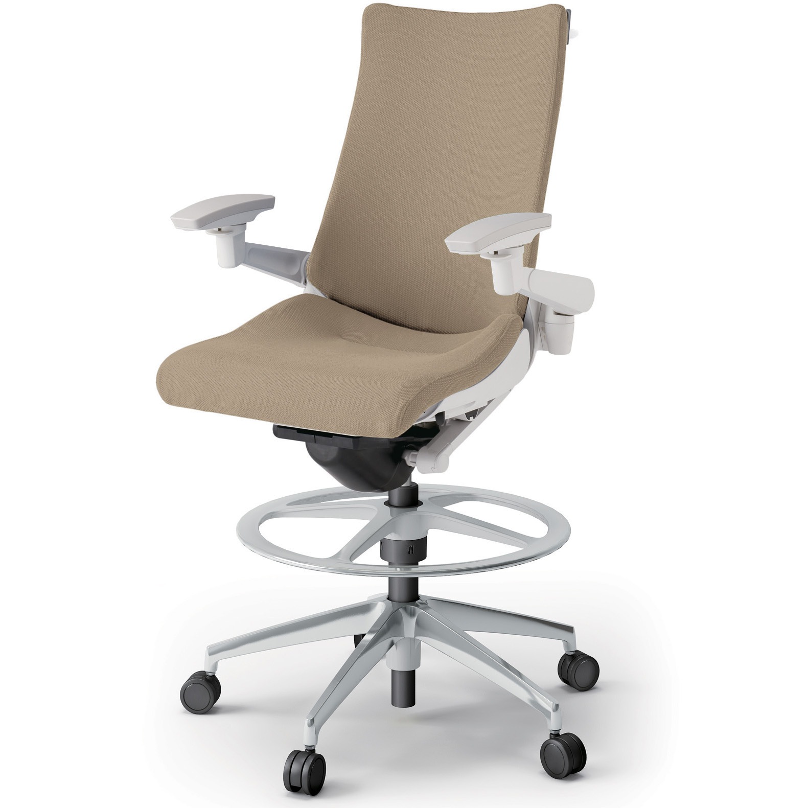 KG-417PSHP-ZWY3 アクトチェア ハイポジションタイプ 可動肘 ハンガー ランバーサポート付 アルミミラー脚 クロスPS<配送時組立サービス付> 1台 イトーキ 【通販モノタロウ】