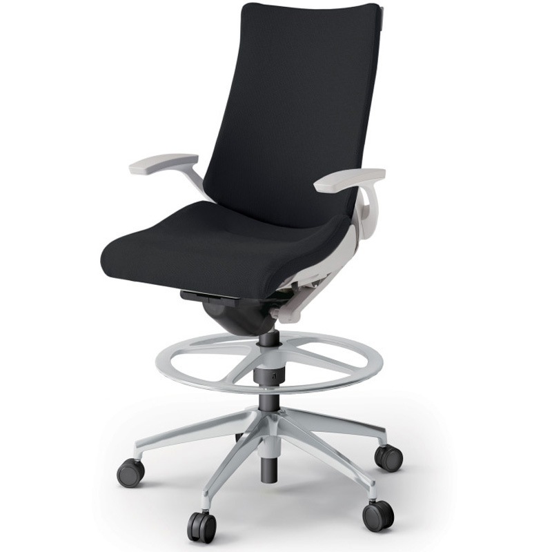 KG-415PSP-ZNT1 アクトチェア ハイポジションタイプ 固定肘 ランバーサポート付 アルミミラー脚 クロスPS<配送時組立サービス付> 1台 イトーキ 【通販モノタロウ】