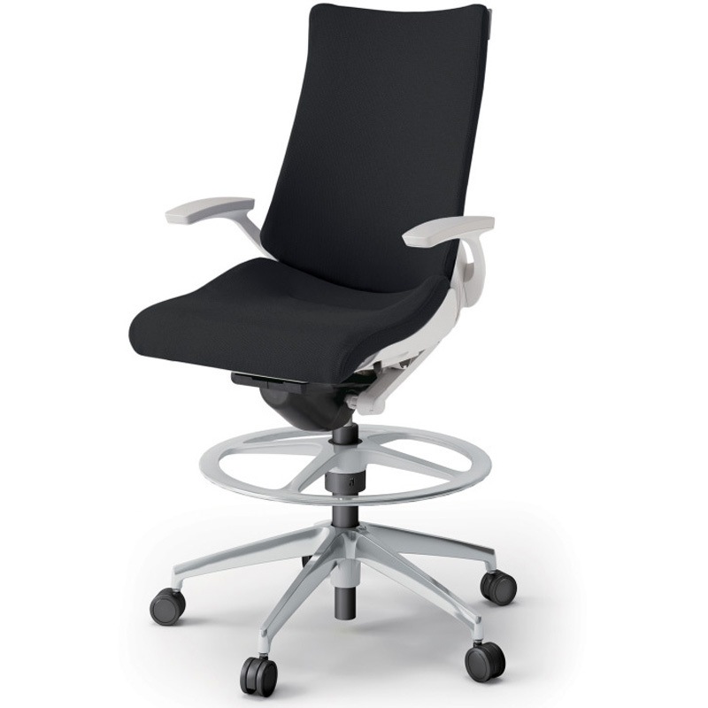 KG-415PSP-ZWT1 アクトチェア ハイポジションタイプ 固定肘 ランバーサポート付 アルミミラー脚 クロスPS<配送時組立サービス付> 1台 イトーキ 【通販モノタロウ】