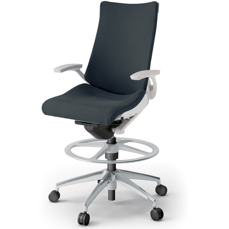 KG-415PSP-ZWW2 アクトチェア ハイポジションタイプ 固定肘 ランバーサポート付 アルミミラー脚 クロスPS<配送時組立サービス付> 1台 イトーキ 【通販モノタロウ】