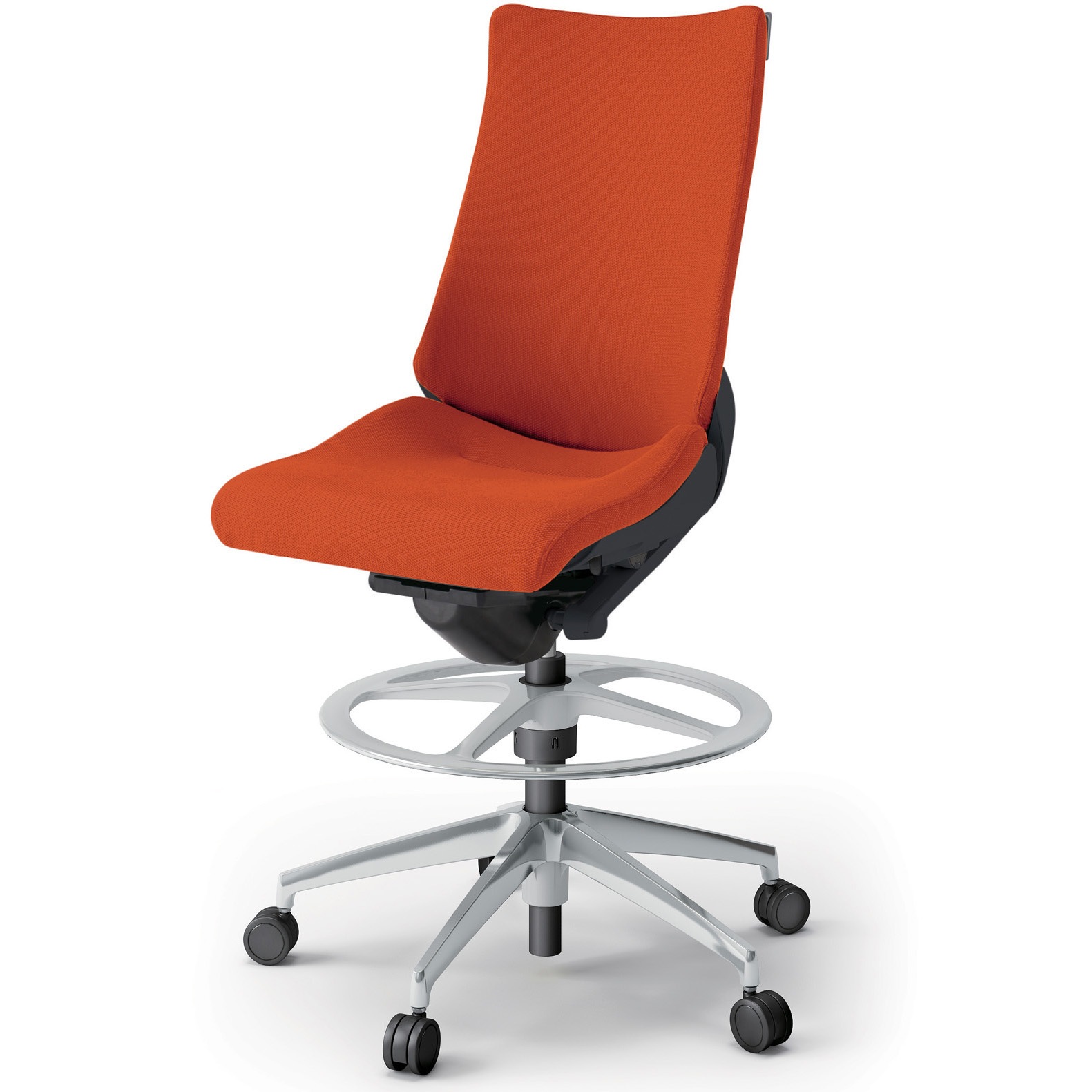 KG-410PSP-ZTD3 アクトチェア ハイポジションタイプ 肘なし ランバーサポート付 アルミミラー脚 クロスPS<配送時組立サービス付> 1台 イトーキ 【通販モノタロウ】