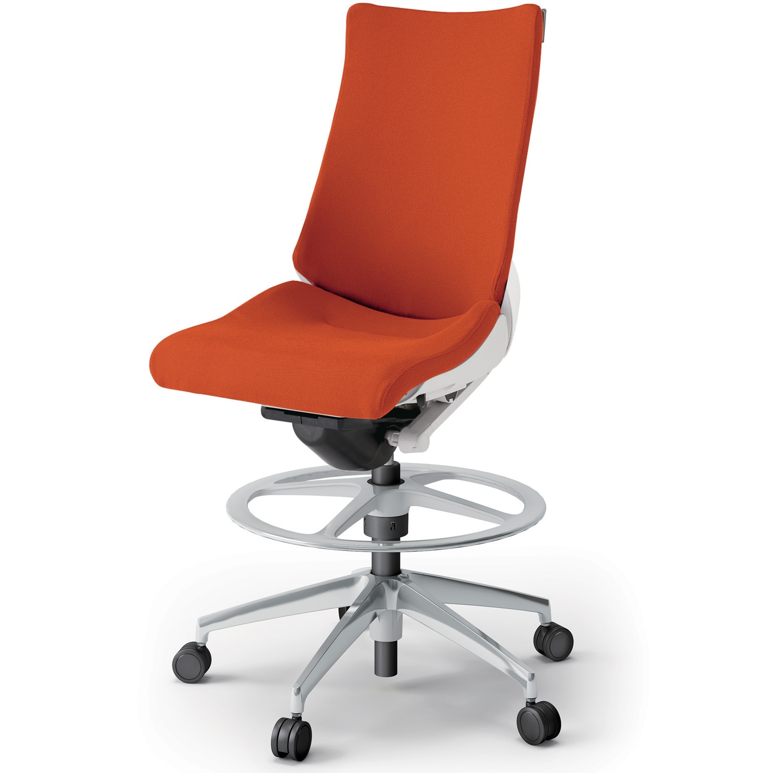 KG-410PSP-ZWD3 アクトチェア ハイポジションタイプ 肘なし ランバーサポート付 アルミミラー脚 クロスPS<配送時組立サービス付> 1台 イトーキ 【通販モノタロウ】