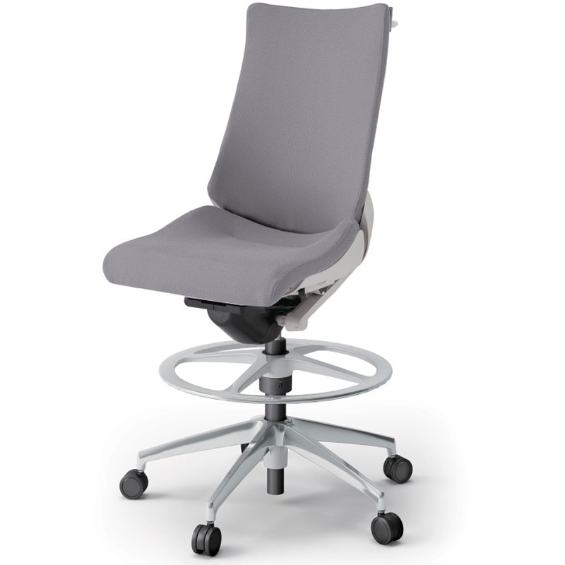 KG-410PSHP-ZNW6 アクトチェア ハイポジションタイプ 肘なし ハンガー ランバーサポート付 アルミミラー脚 クロスPS<配送時組立サービス付> 1台 イトーキ 【通販モノタロウ】