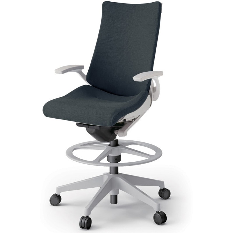 KG-435PSP-GNW2 アクトチェア ハイポジションタイプ 固定肘 ランバーサポートなし 樹脂脚 クロスPS<配送時組立サービス付> 1台 イトーキ 【通販モノタロウ】