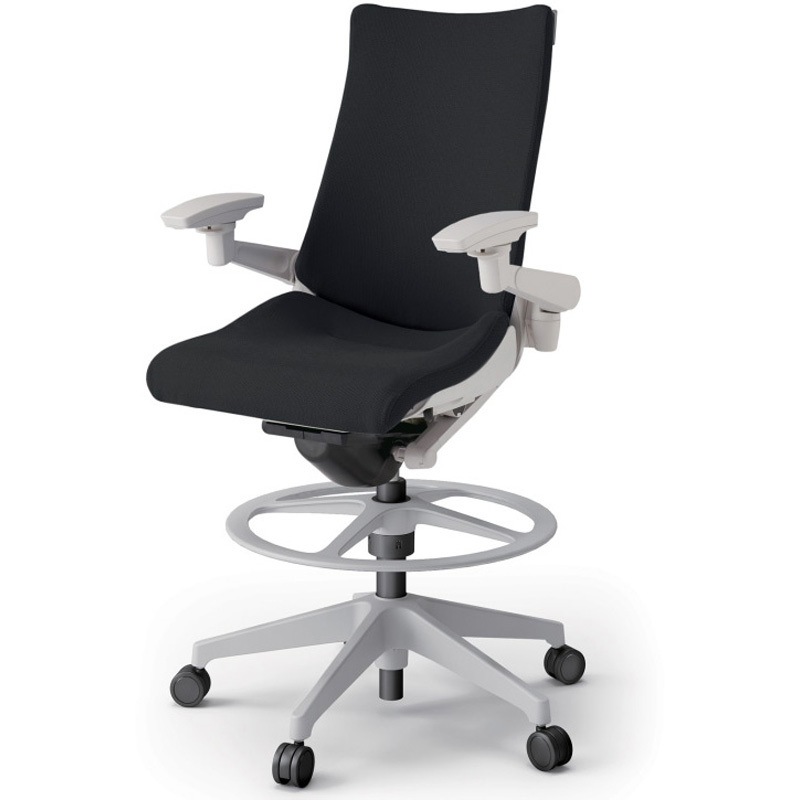 KG-417PSP-GNT1 アクトチェア ハイポジションタイプ 可動肘 ランバーサポート付 樹脂脚 クロスPS<配送時組立サービス付> 1台 イトーキ 【通販モノタロウ】