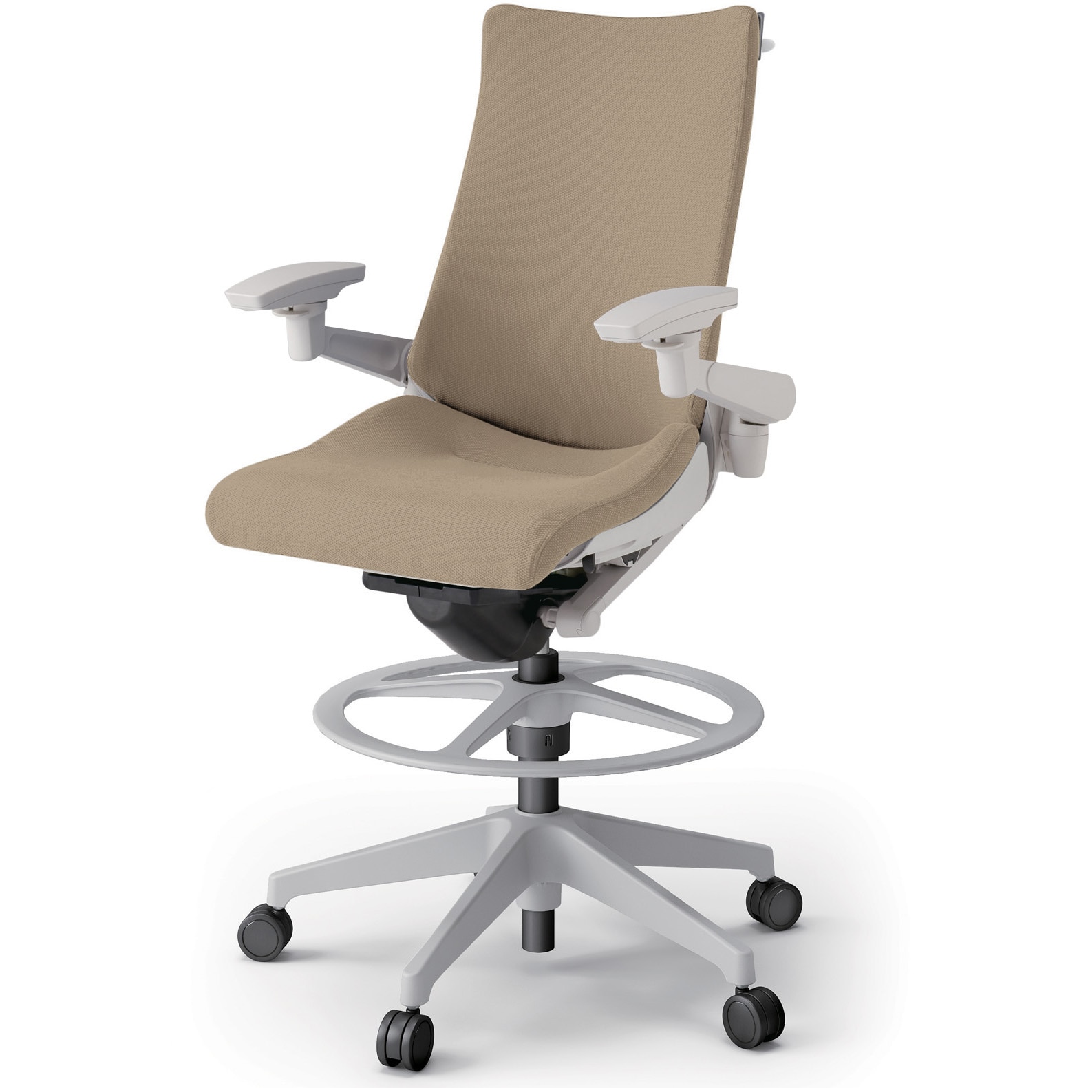 KG-417PSHP-GNY3 アクトチェア ハイポジションタイプ 可動肘 ハンガー ランバーサポート付 樹脂脚 クロスPS<配送時組立サービス付> 1台 イトーキ 【通販モノタロウ】 87,890円