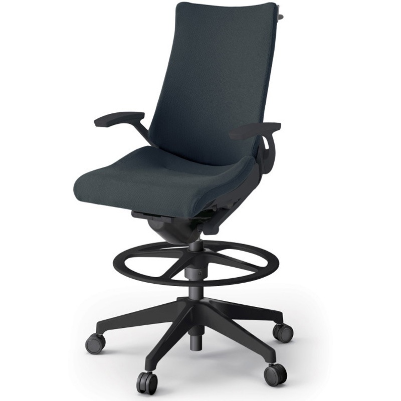 KG-415PSHP-T1W2 アクトチェア ハイポジションタイプ 固定肘 ハンガー ランバーサポート付 樹脂脚 クロスPS<配送時組立サービス付> 1台 イトーキ 【通販モノタロウ】