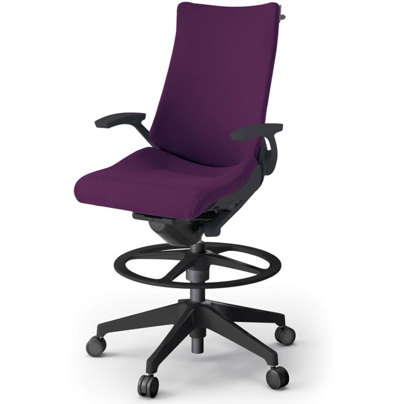 KG-415PSHP-T1X7 アクトチェア ハイポジションタイプ 固定肘 ハンガー ランバーサポート付 樹脂脚 クロスPS<配送時組立サービス付> 1台 イトーキ 【通販モノタロウ】