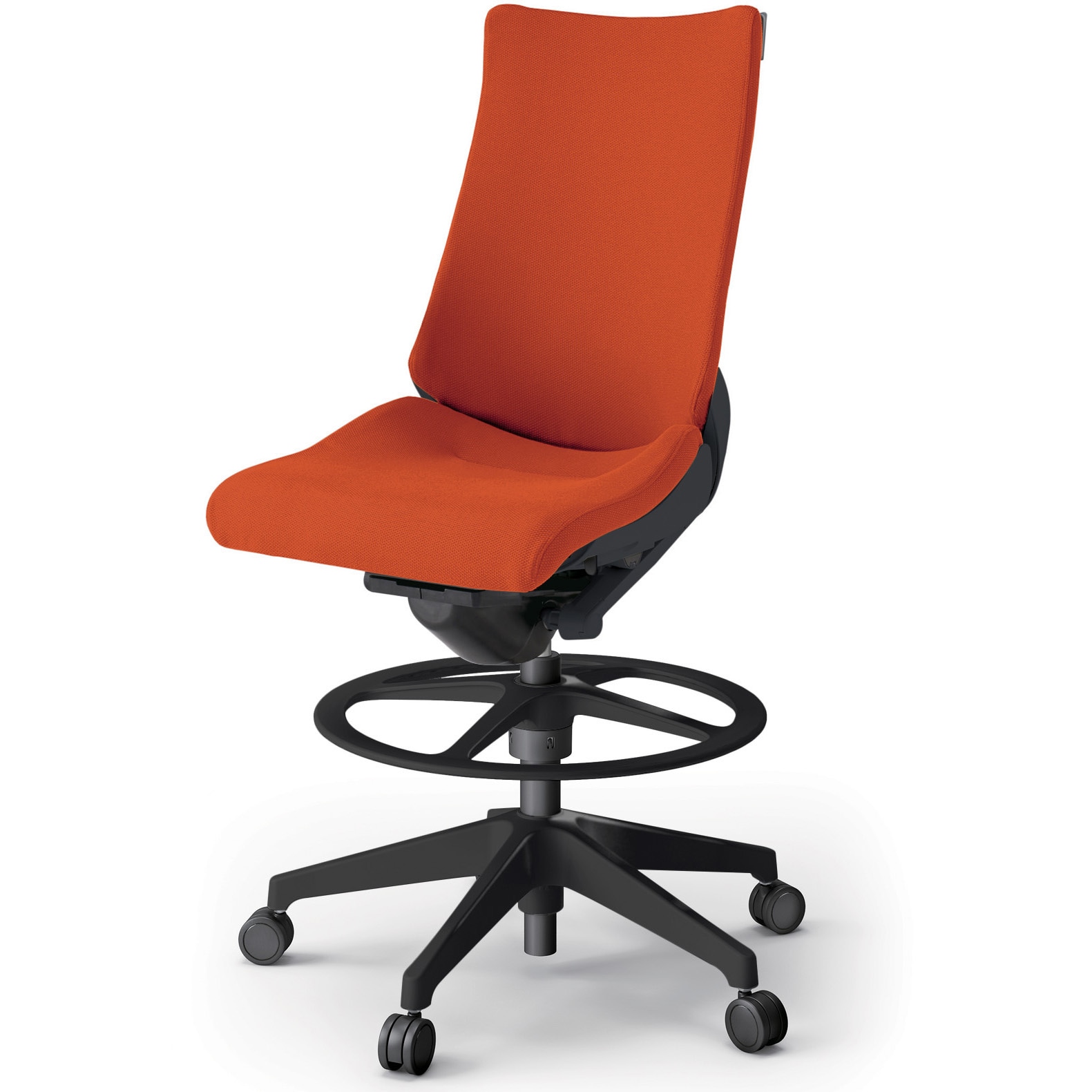 KG-410PSP-T1D3 アクトチェア ハイポジションタイプ 肘なし ランバーサポート付 樹脂脚 クロスPS<配送時組立サービス付> 1台 イトーキ 【通販モノタロウ】