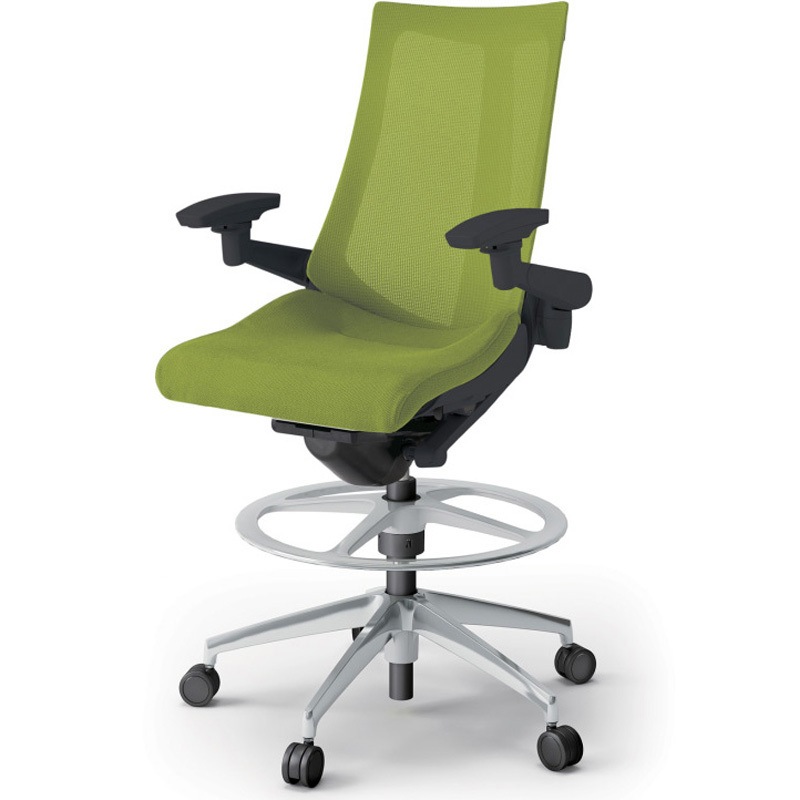 KG-477JVP-ZTQ6 アクトチェア ハイポジションタイプ 可動肘 ランバーサポートなし アルミミラー脚 メッシュJV<配送時組立サービス付> 1台 イトーキ 【通販モノタロウ】